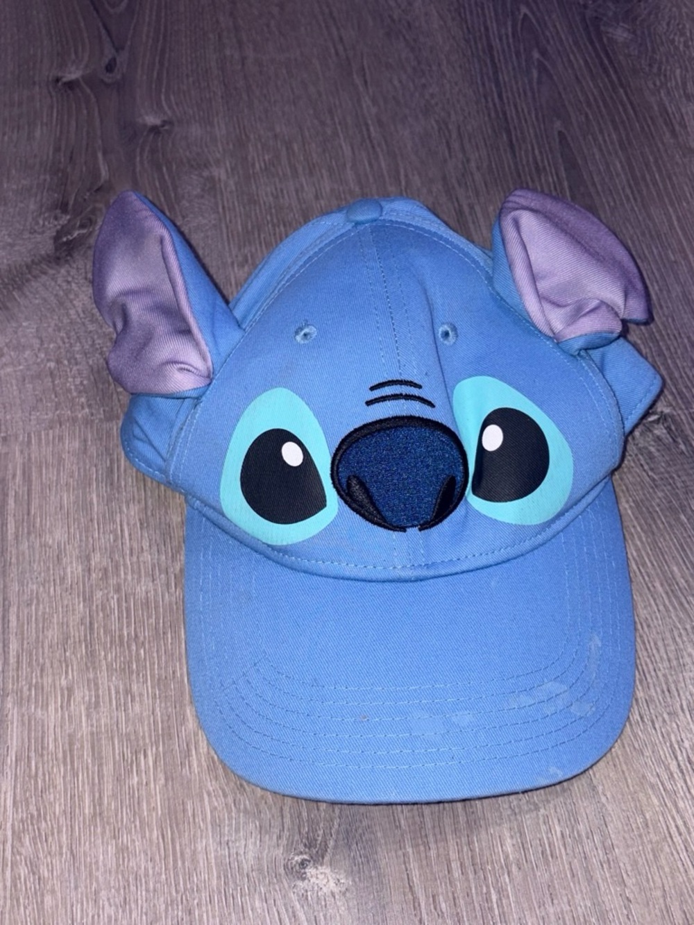 Disney Blue Stitch Character Hat with Purple Ears